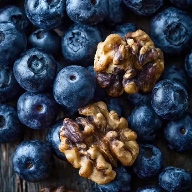 Blaubeeren Und Walnüssen