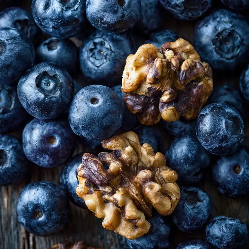 Blaubeeren Und Walnüssen