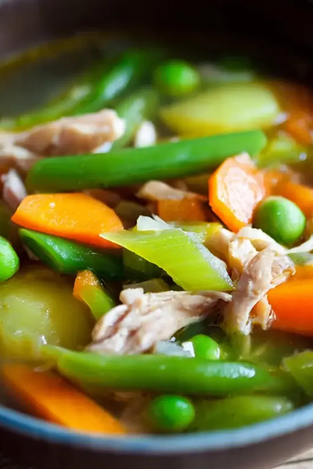 Diät-freundliche Hähnchen-Gemüse-Suppe