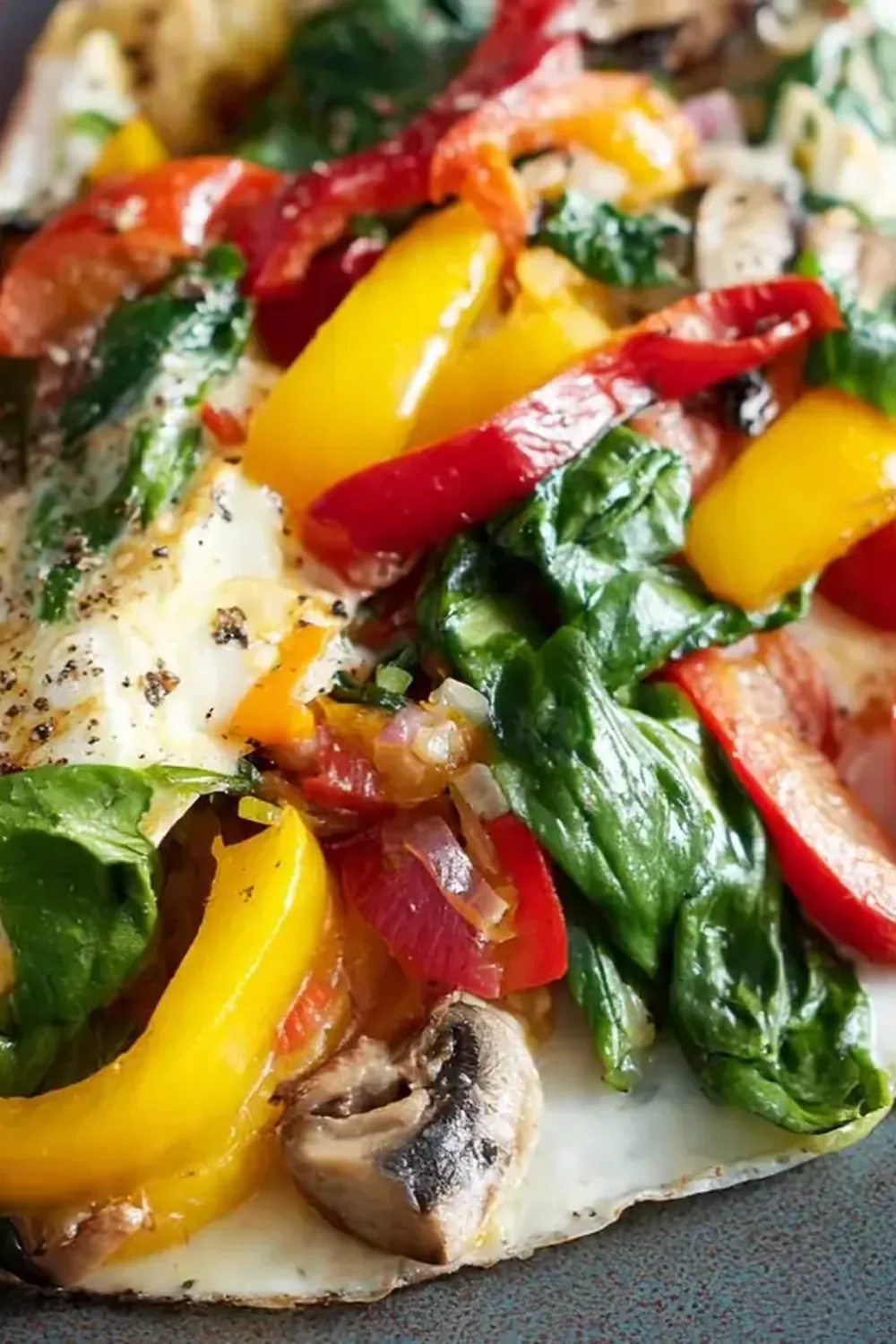 Eiweißomelet mit Gemüse (Kalorienarm)