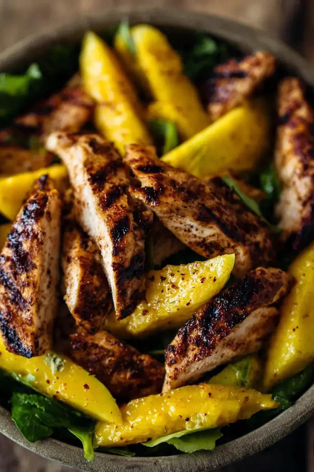 Gegrillter Hähnchen-Mango-Salat
