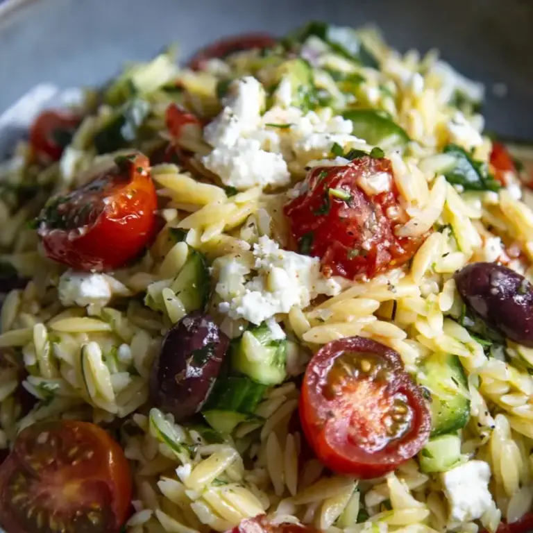 Griechischer Orzo-Salat Mit Gurke Und Feta