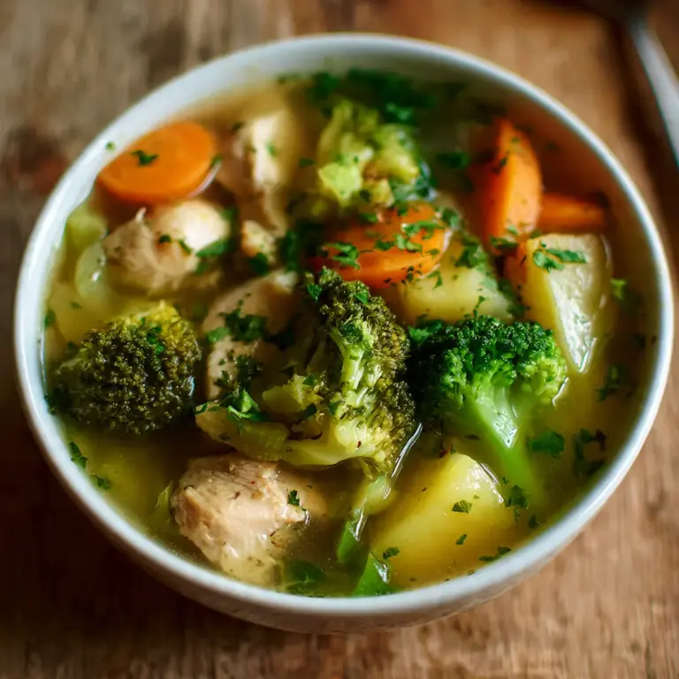 Hähnchen-Detox-Gemüsesuppe