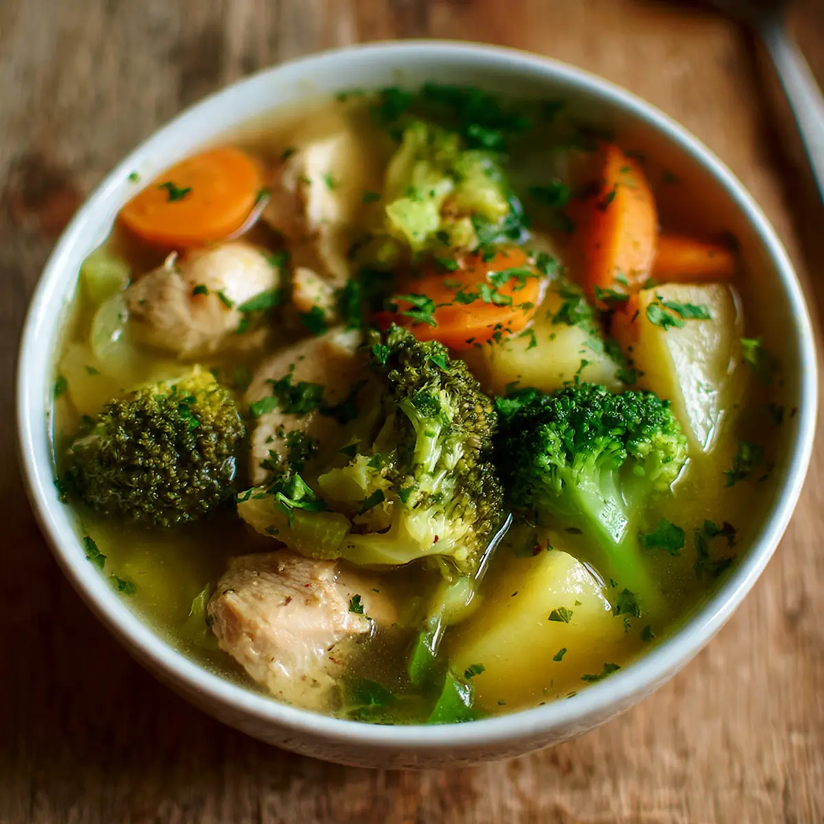 Hähnchen-Detox-Gemüsesuppe