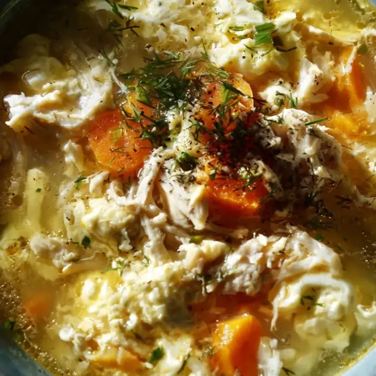 Kalorienarme Ei-Drop-Suppe Mit Hähnchen