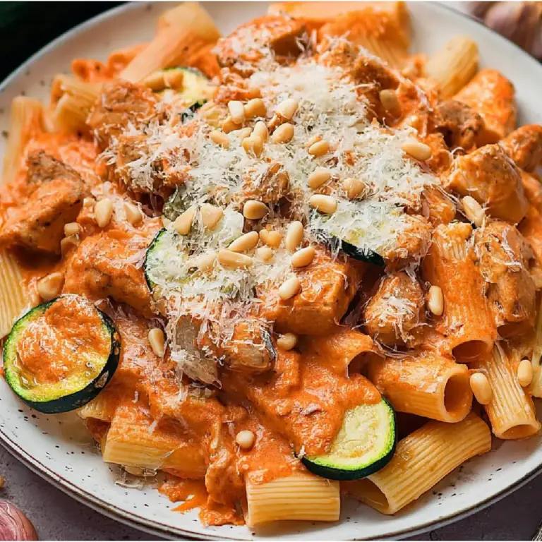 Kalorienarme Hähnchen-Pasta Mit Zucchini