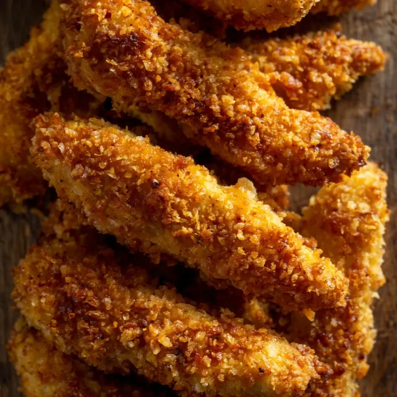 Knusprige Gebackene Hähnchen-Streifen (Unter 300 Kalorien)