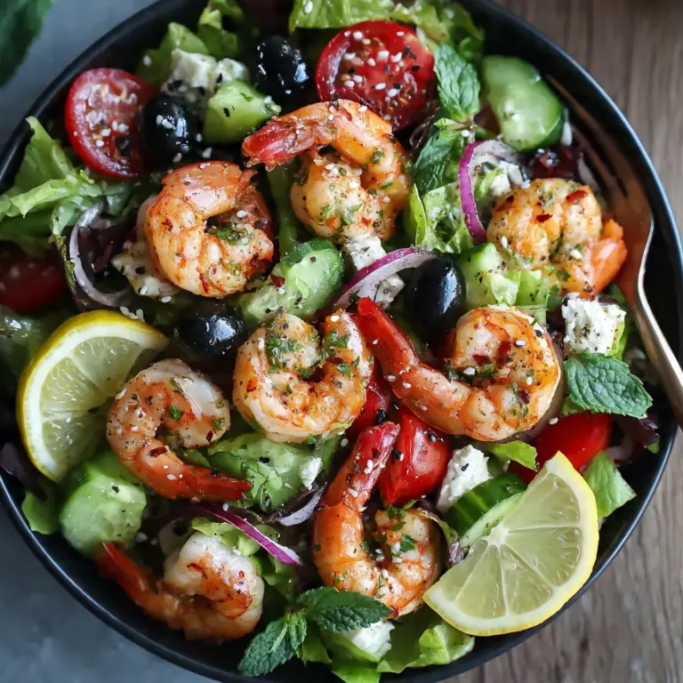 Low Calorie Griechischer Salat Mit Garnelen