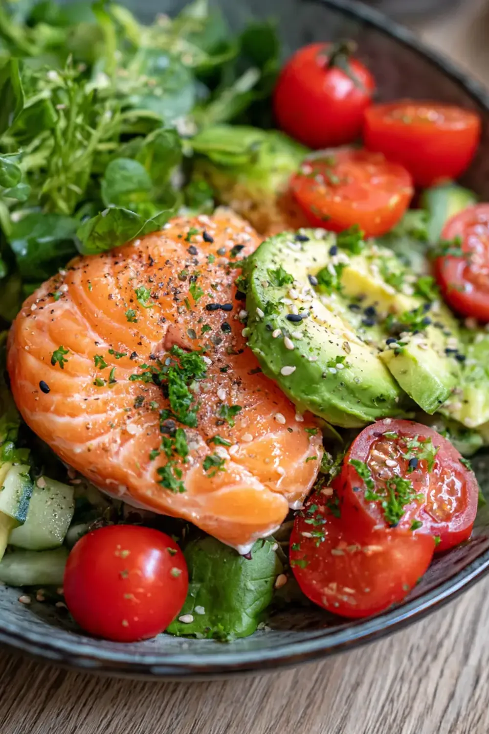 Low Carb Lachs Bowl mit Avocado