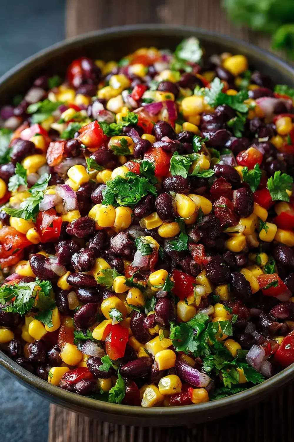 Schwarzer Bohnen und Mais Salat