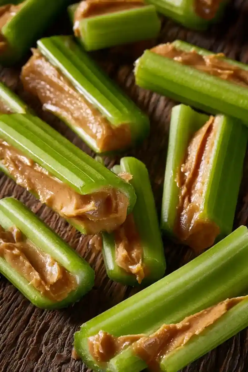 Selleriestangen mit Erdnussbutter