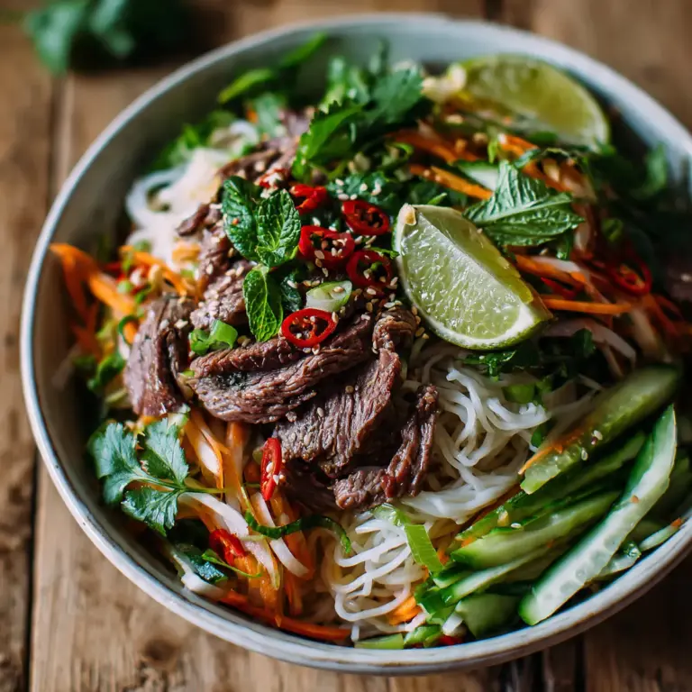 Vietnamesischer Rindfleisch-Nudelsalat