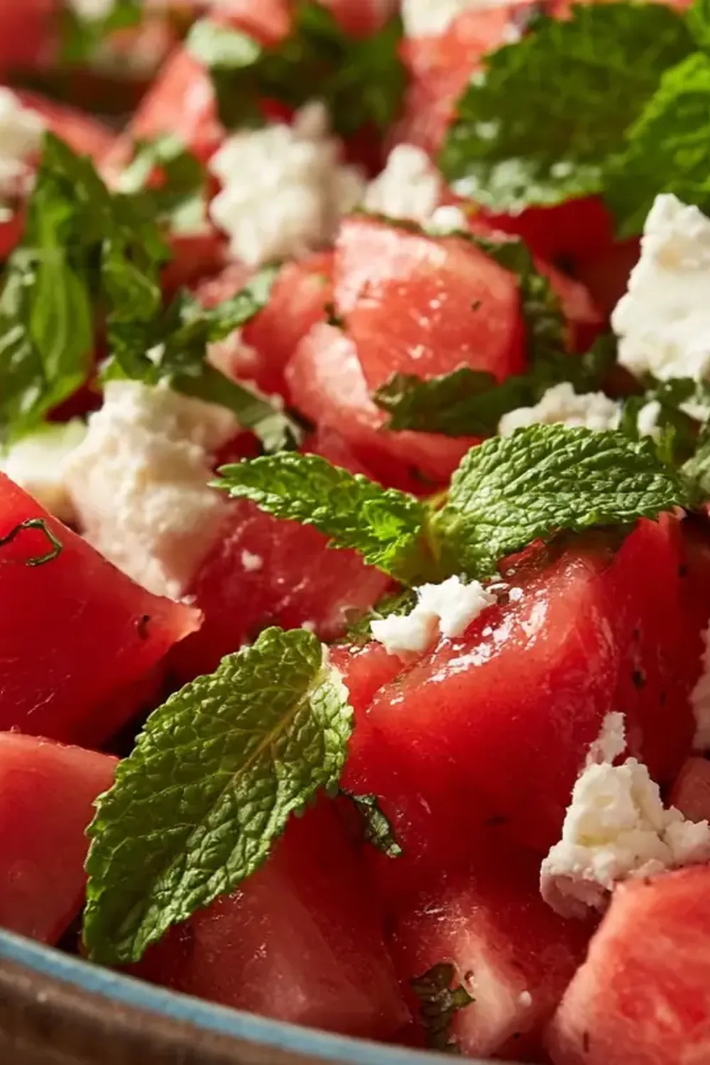 Wassermelonen-Feta-Salat mit Minze