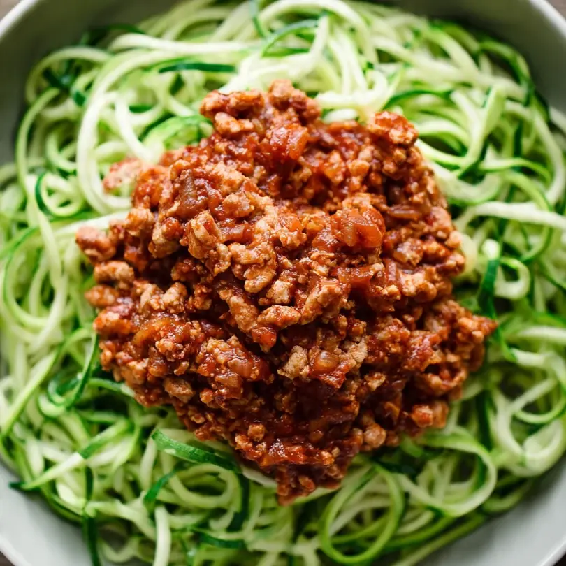 Zucchini-Nudeln Mit Truthahn-Bolognese