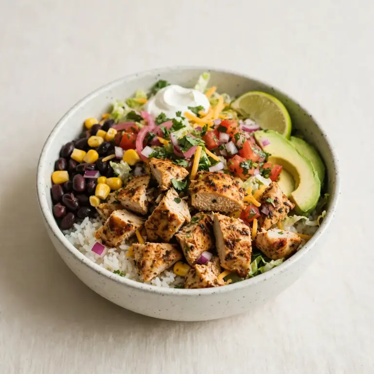 Edle Leckere Hähnchen Burrito Bowls