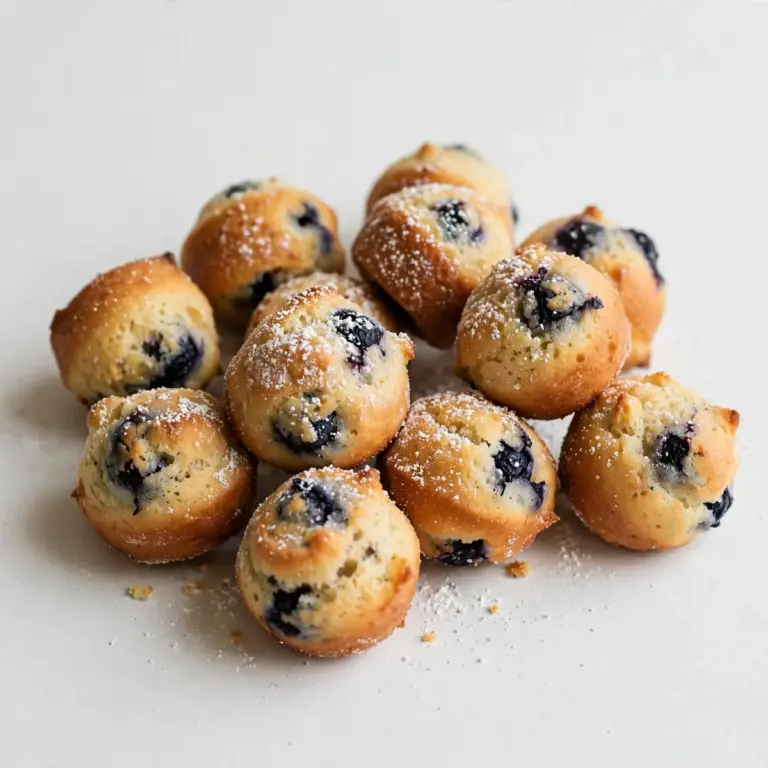 Gebackene Blaubeer-Donut-Löcher: Restauranttafel für Gäste
