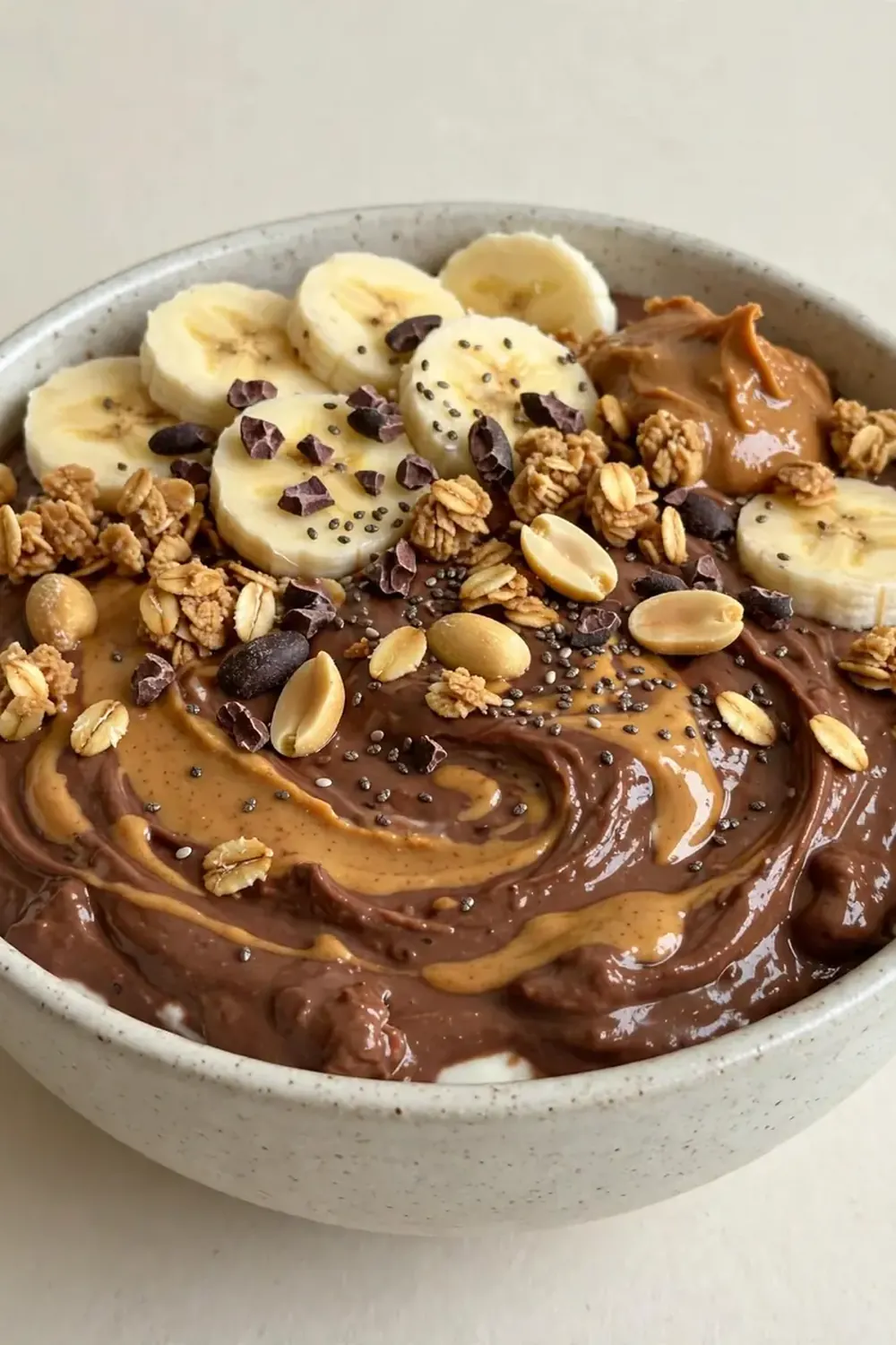 Chocolate Peanut Butter Protein Yogurt Bowl