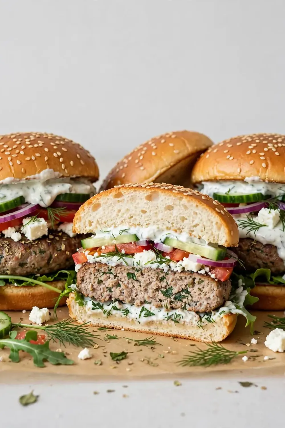 Greek Turkey Burgers