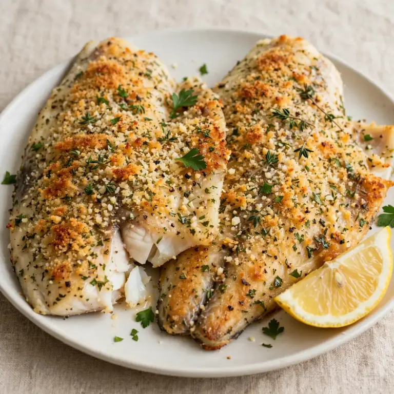 Restaurant-Fertiger Parmesan-Kräuter-Tilapia aus dem Ofen