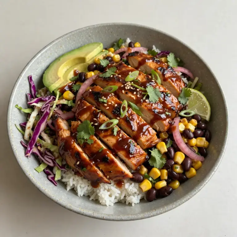 Restaurant-Qualität BBQ Chicken Bowl für Gäste