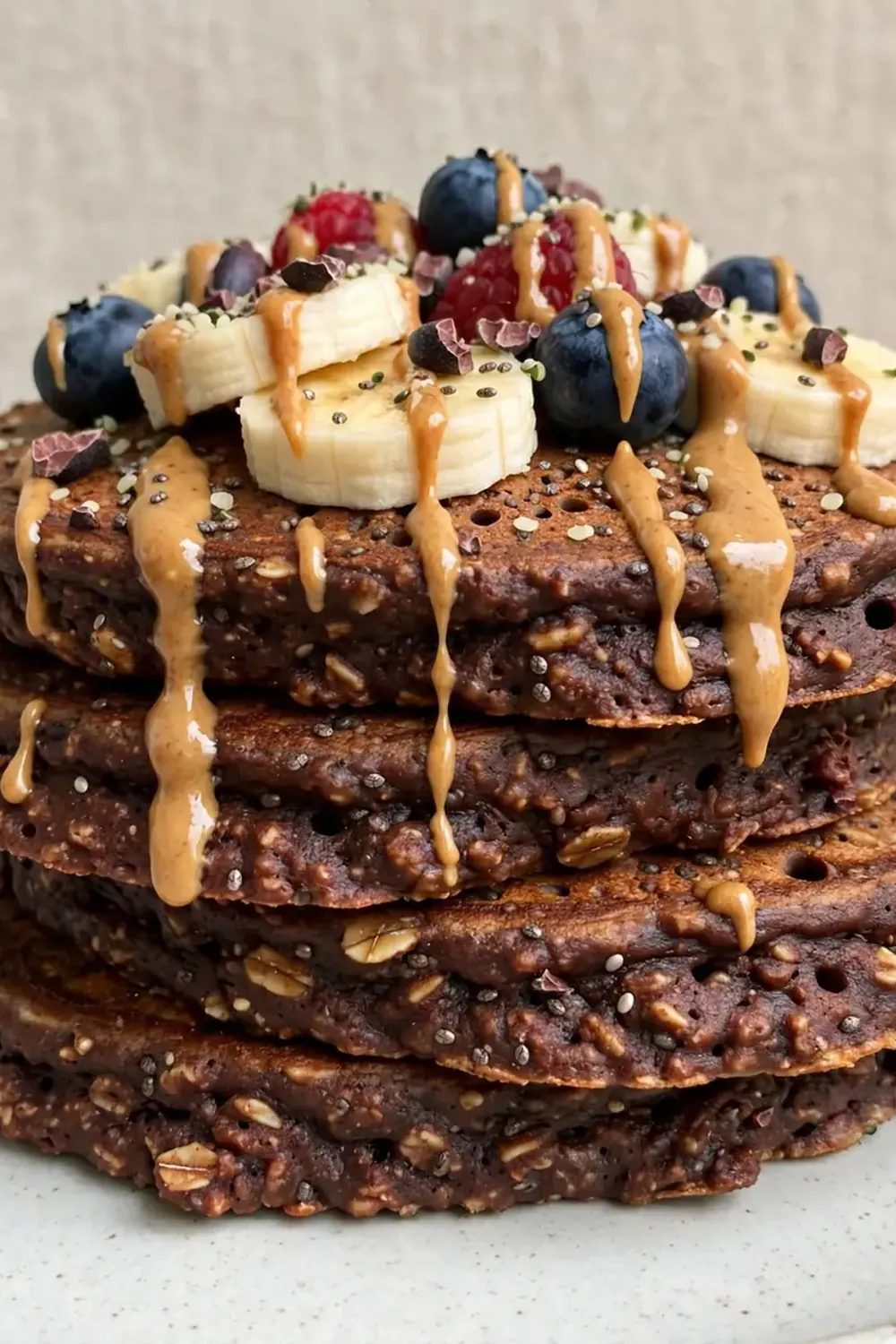 Healthy Chocolate Protein Pancakes
