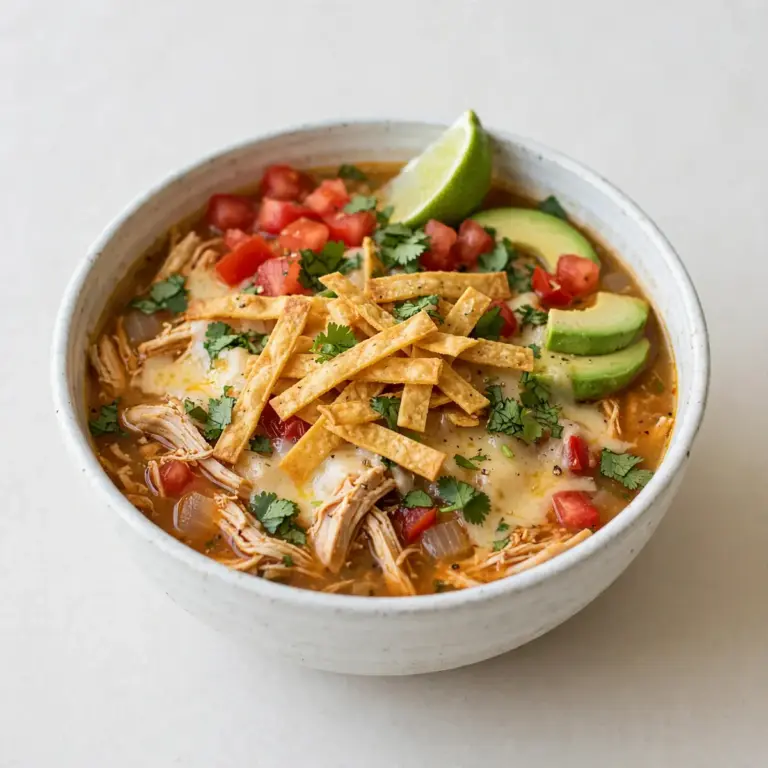 Restaurant-Qualität Hühnchen-Tortilla-Suppe für Gäste