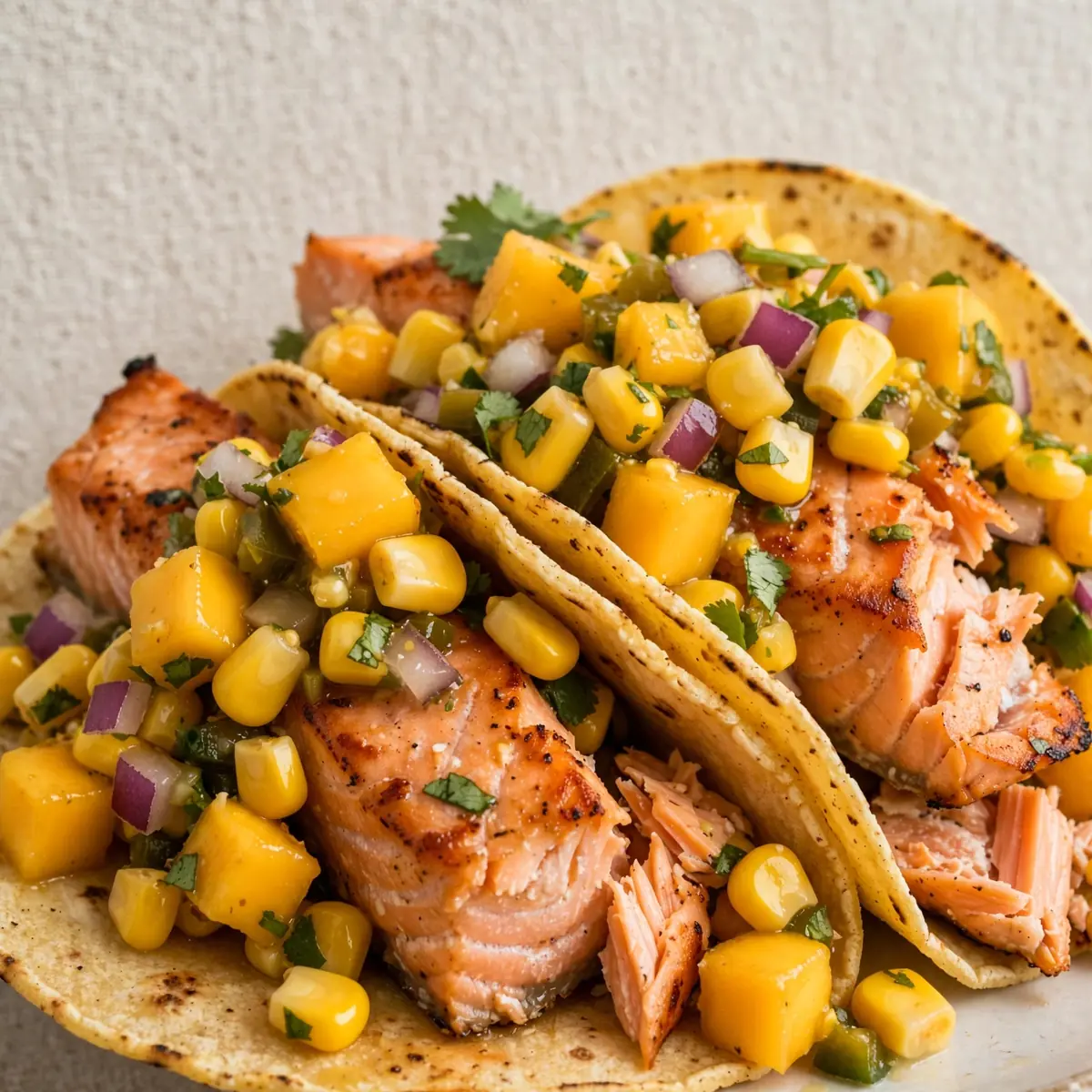 Restaurant-Qualität: Lachs-Tacos mit Mango-Mais-Salsa