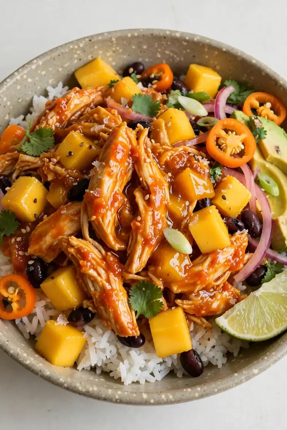Mango Habanero Chicken Bowls