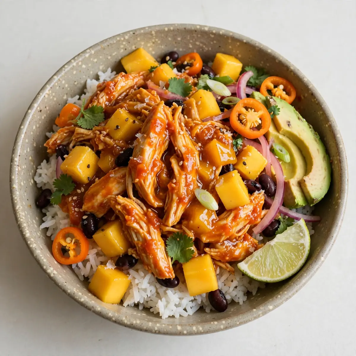 Restaurant-Qualität Mango Habanero Chicken Bowls