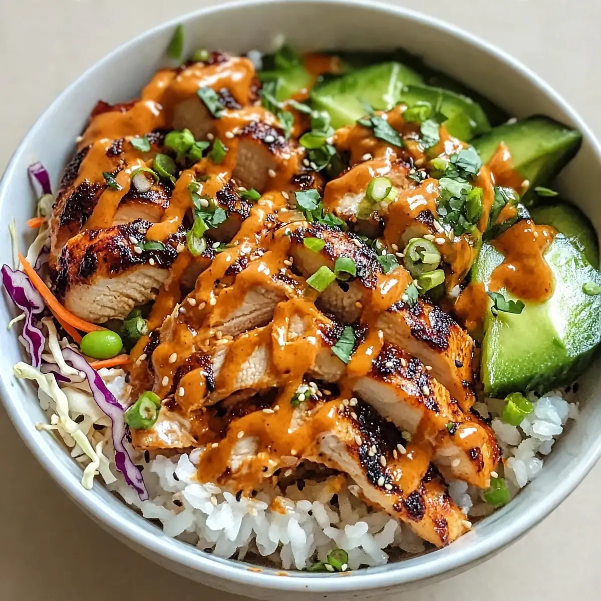 Restaurant-Qualität Yum Yum Chicken Bowls für Gäste