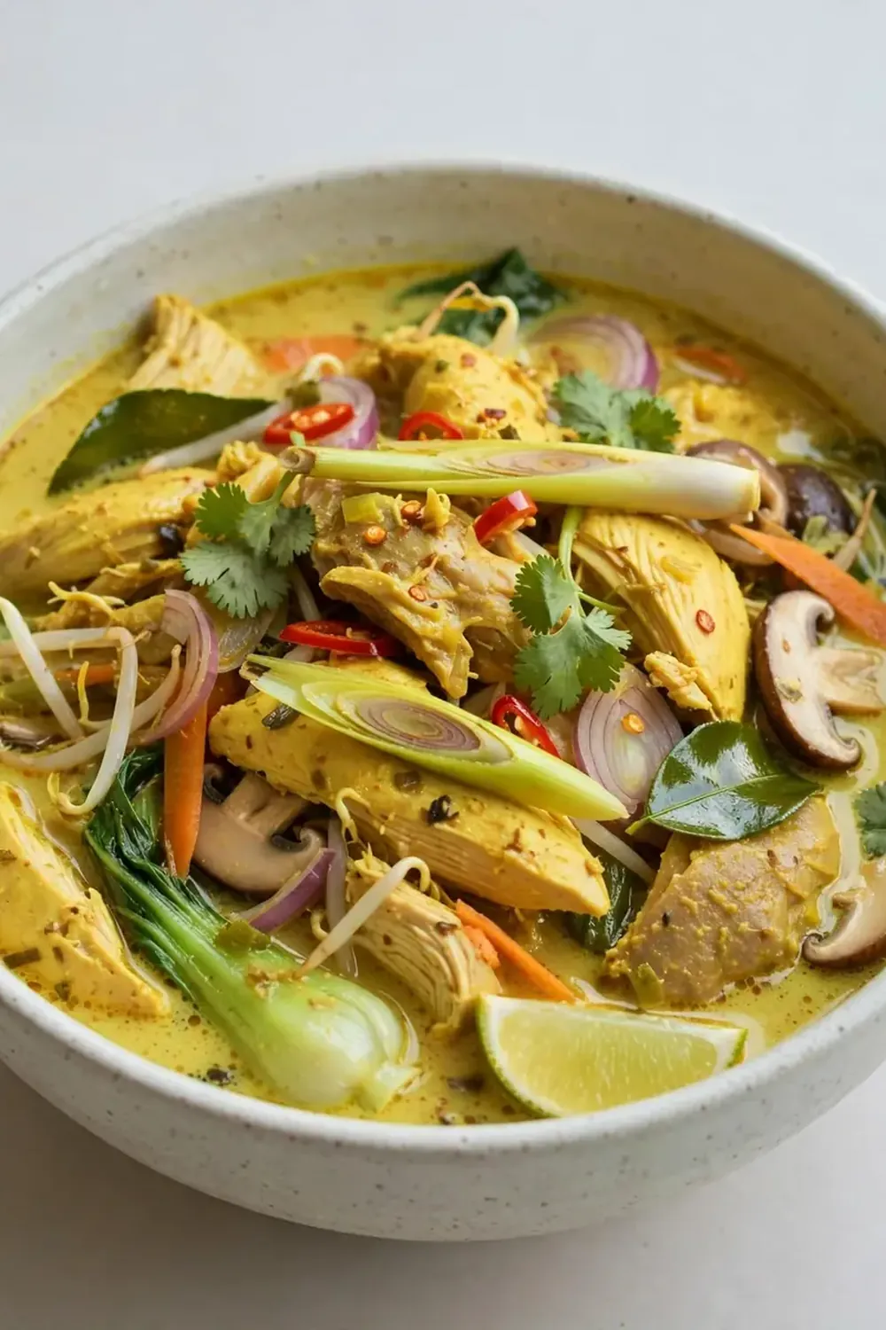 Lemongrass Broth Bowls with Yellow Curry Chicken