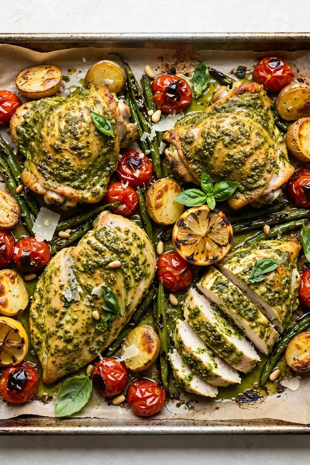 Sheet Pan Pesto Chicken