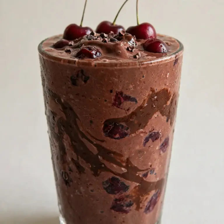 Restaurant-Reifer Schokoladen-Kirsch-Smoothie