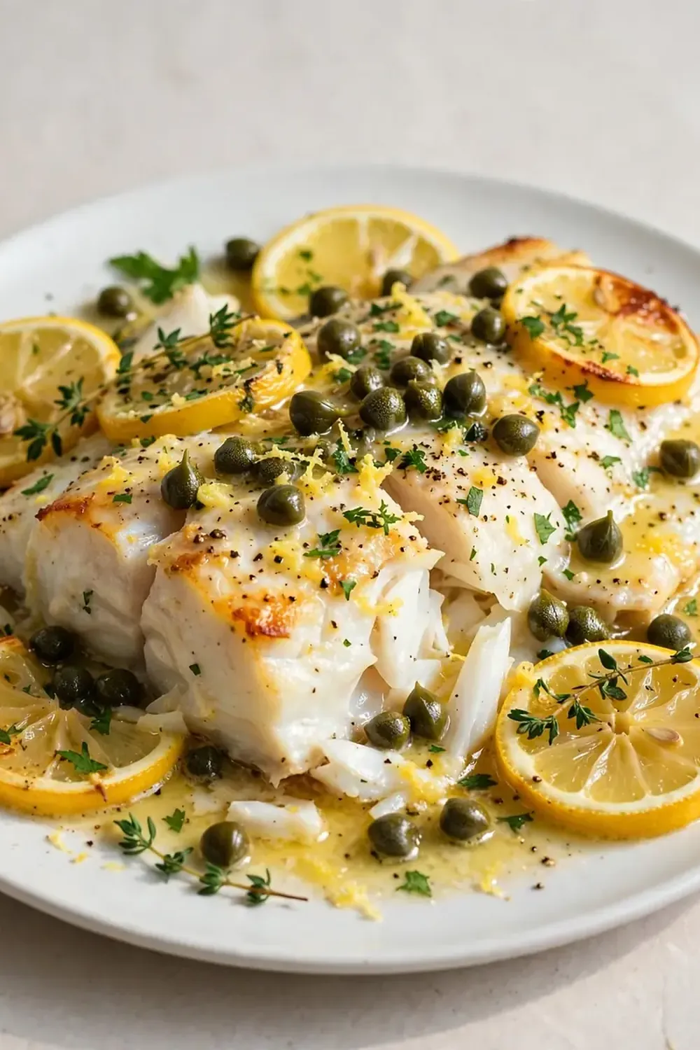 Lemon Caper Baked Cod