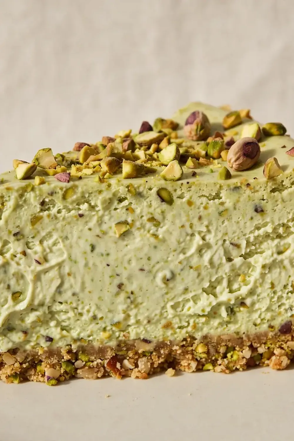 High-Protein Pistachio Cheesecake