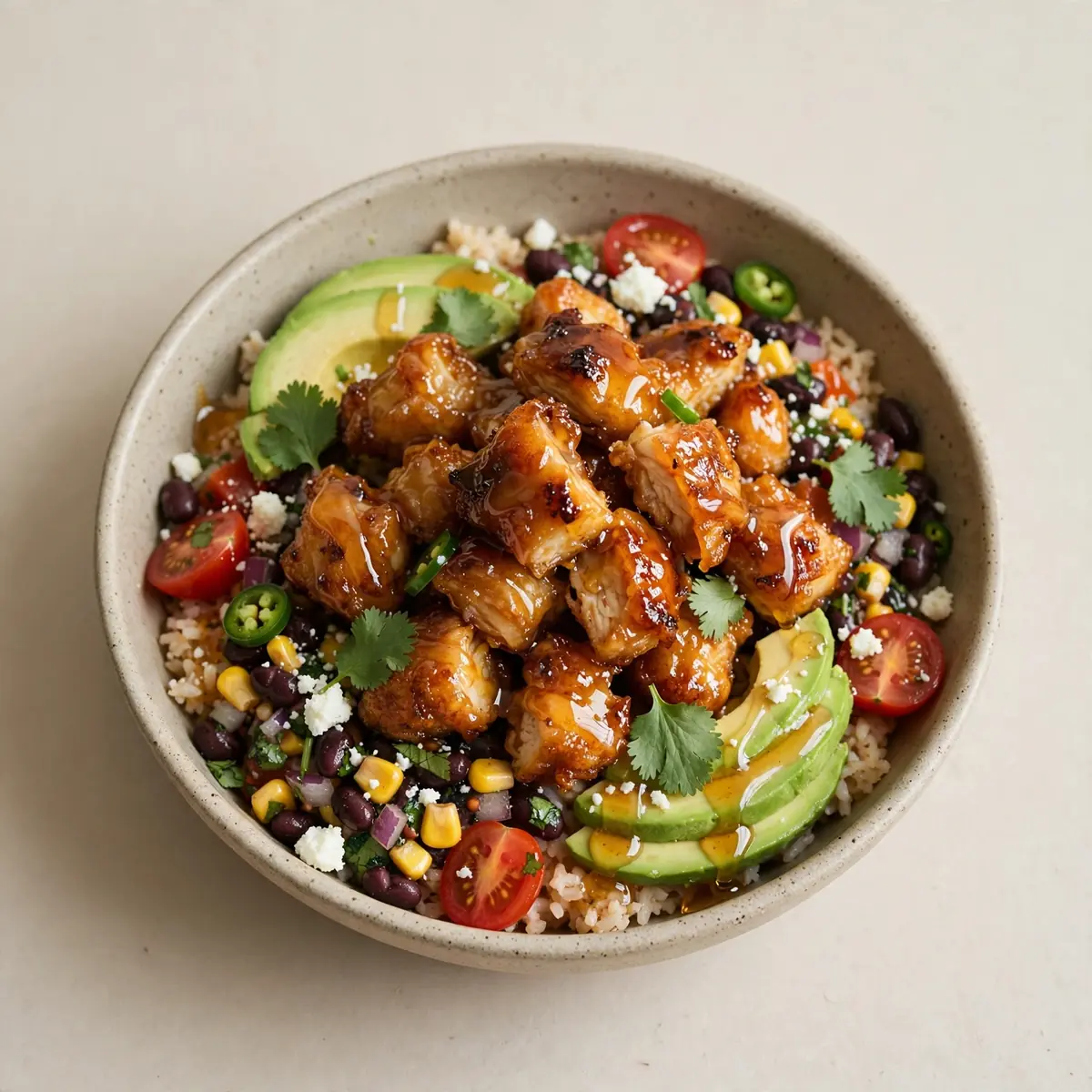 Restaurant-Würdige Baja Hot Honey Chicken Bowls