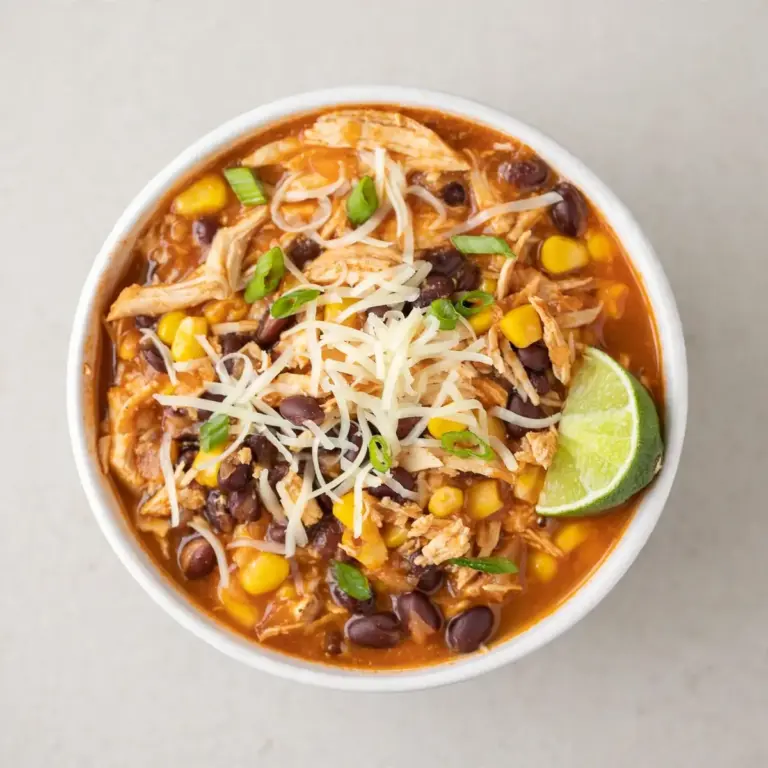 Restaurant-Würdige Hühnchen-Taco-Suppe mit Wow-Effekt