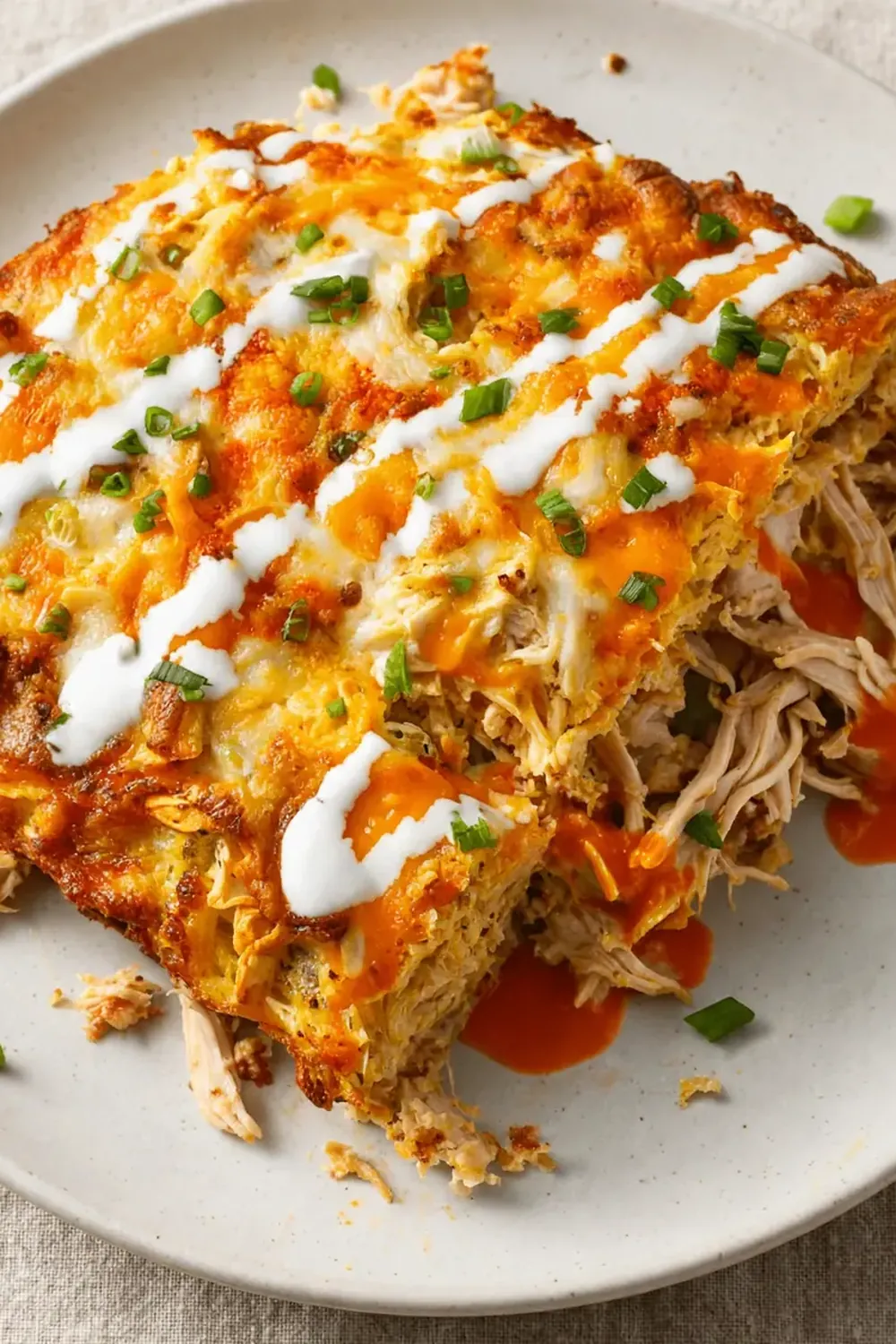 Buffalo Chicken Breakfast Casserole