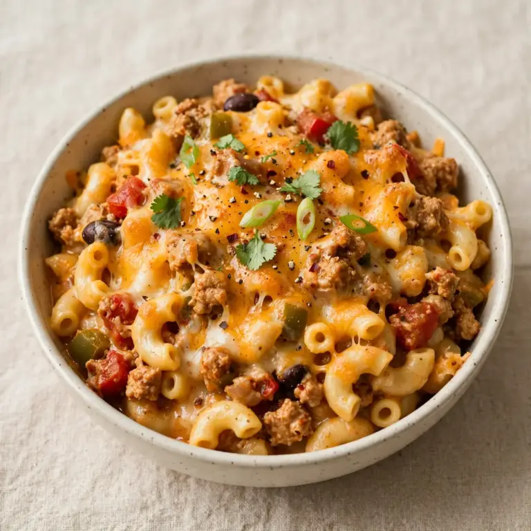 Restaurant-Würdiges Turkey Chili Mac and Cheese