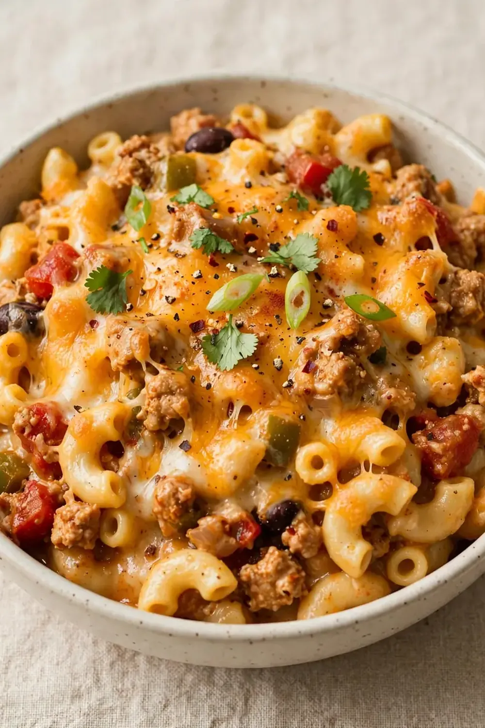 Turkey Chili Mac and Cheese