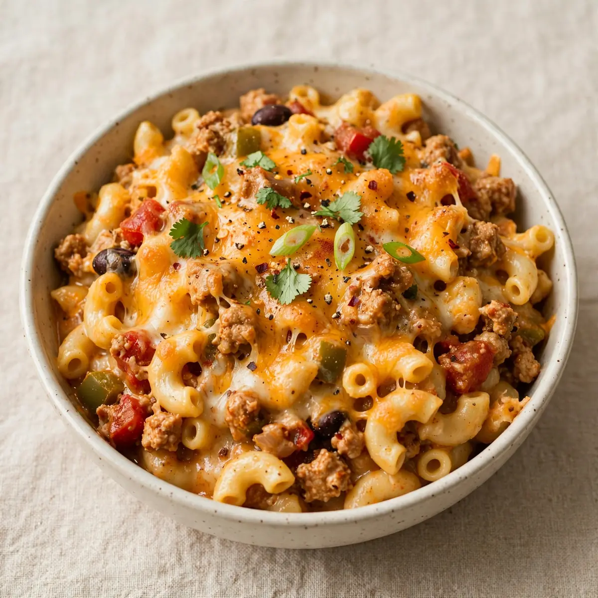 Restaurant-Würdiges Turkey Chili Mac and Cheese