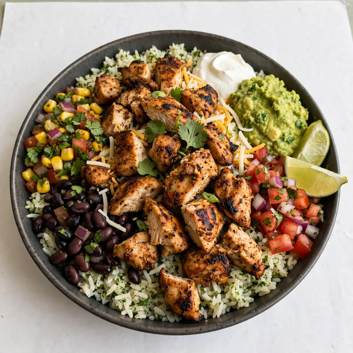 Restauranttaugliche Copycat Chipotle Chicken Bowls