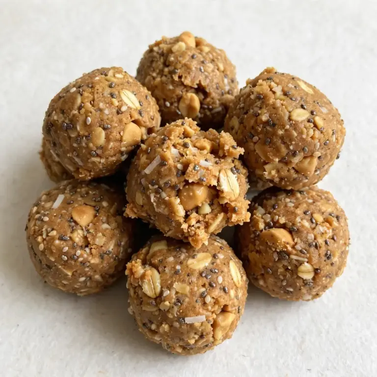 Restauranttaugliche Erdnussbutter-Protein-Energiebällchen