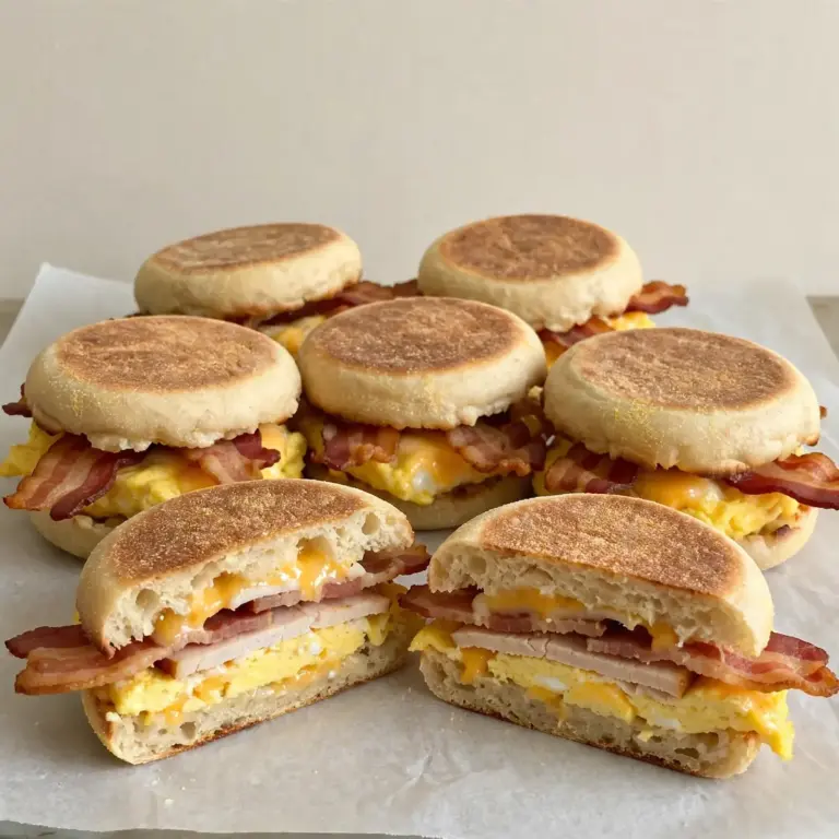 Restauranttaugliche Frühstücks-Sandwiches mit Truthahn-Bacon & Ei