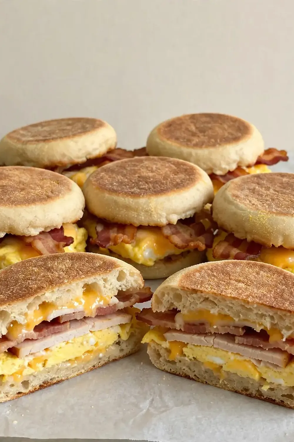 Meal Prep Breakfast Sandwiches (Turkey Bacon & Egg)