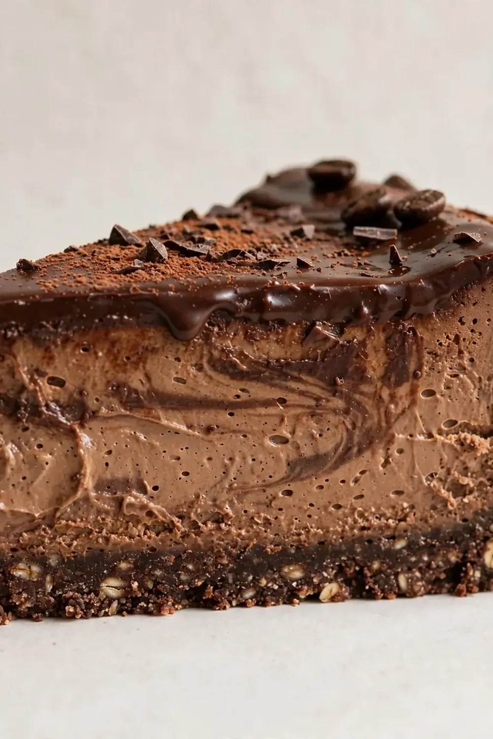 High Protein Dark Chocolate Coffee Cheesecake
