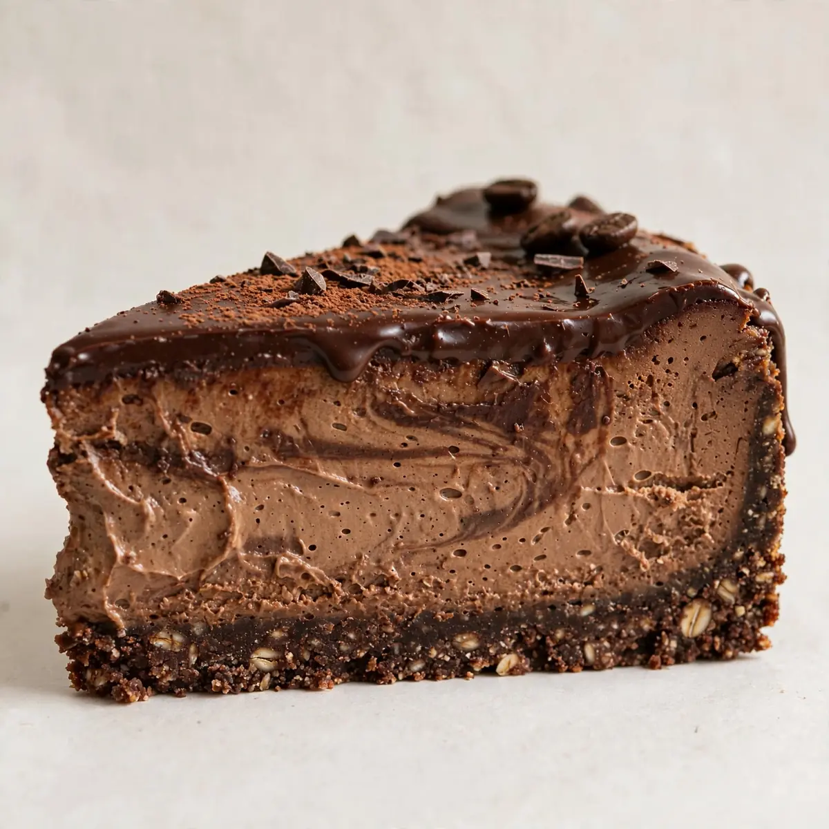 Restauranttaugliche High Protein Dark Chocolate Coffee Cheesecake