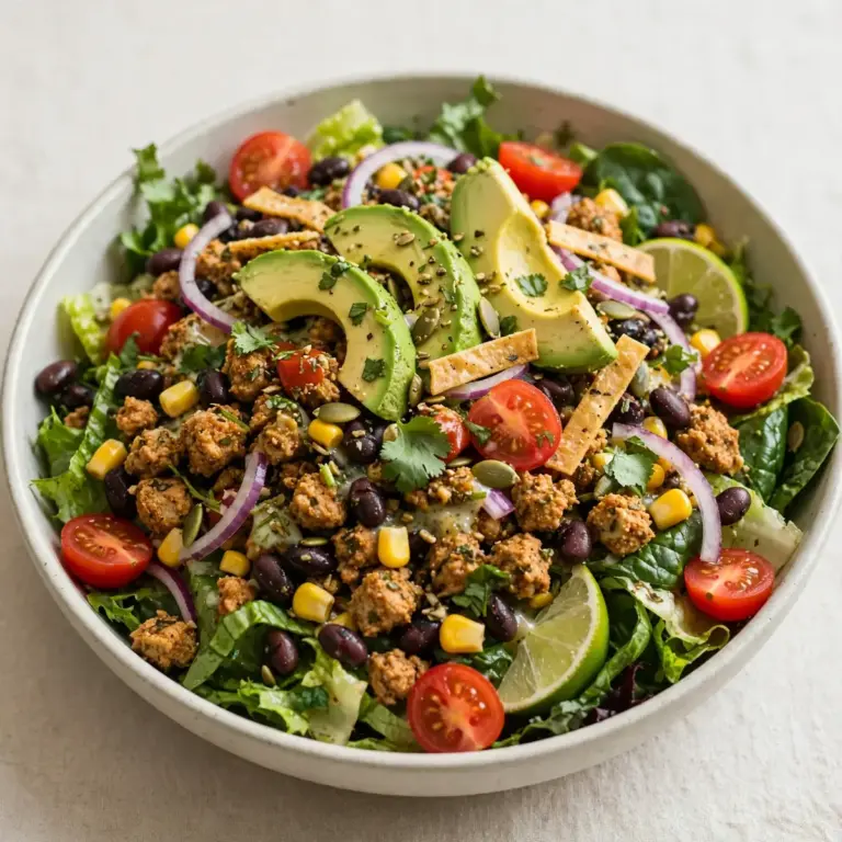 Restauranttauglicher Hackfleisch-Taco-Salat für Gäste