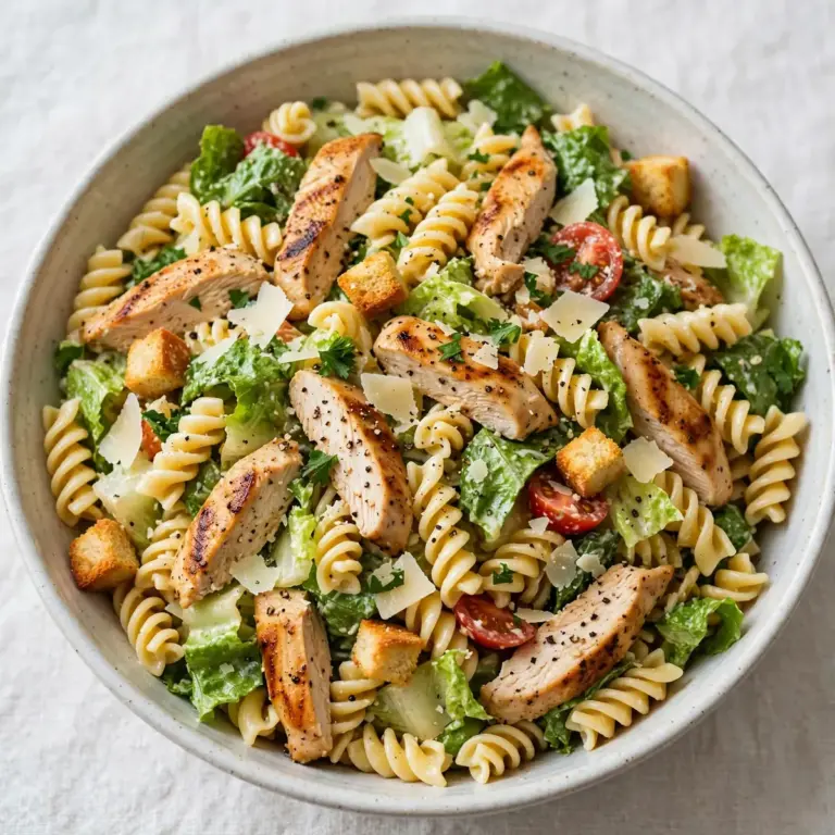 Restauranttauglicher Hähnchen-Caesar-Nudelsalat