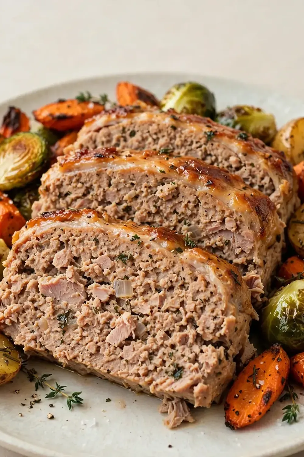 turkey meatloaf with roasted vegetables